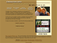 Tablet Screenshot of cremationinfo.com